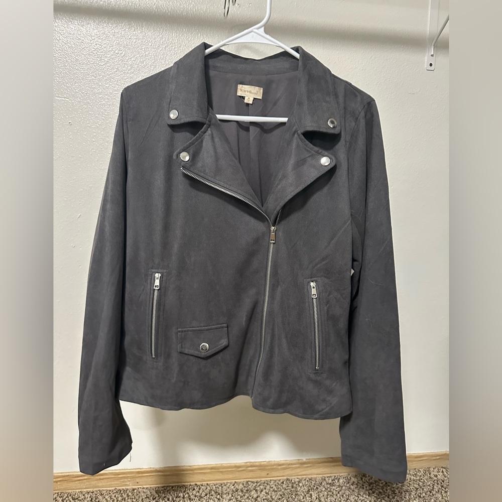 Herb & Thread - Faux suede moto jacket - Women’s medium